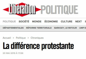 La Différence protestante -  lu dans "Libération", article de presse d'Alain Duhamel